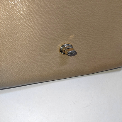 COACH Khaki Leather Single Shoulder Bag and Handbag Golden hardware-(SKU)-942795544