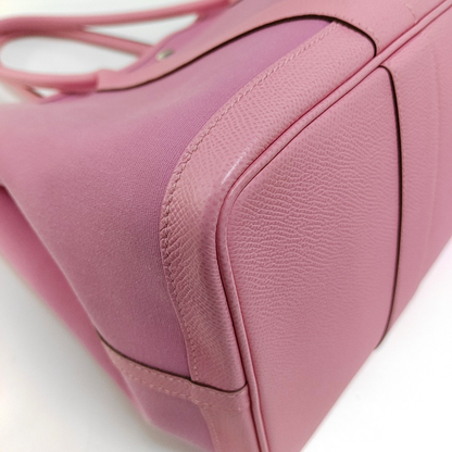 HERMÈS Garden Party 36 Mallow Purple Canvas Garden Bag with Silver Hardware-(SKU)-953624546