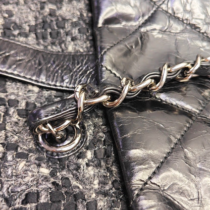 CHANEL PORTOBELLO Black Leather Diamond Quilted Single Shoulder Bag with Silver Hardware 13 opening-(SKU)-967525500