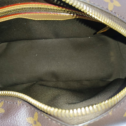 LOUIS VUITTON CITE Brown Coated Canvas Monogram Single Shoulder Bag Handbag with Gold Hardware-(SKU)-961060465