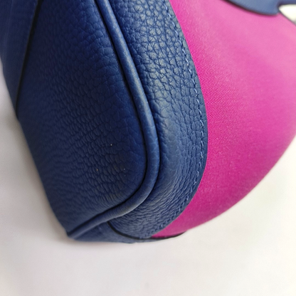 HERMÈS Garden Party 30 Magnolia Pink Canvas Garden Bag with Silver Hardware-(SKU)-946664130