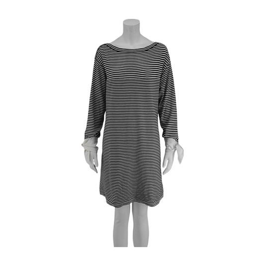 Chloé Mcode Spring Color Block Cotton Women's Long Sleeve Midi Dress-(SKU)-935451148