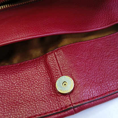 COACH PHOEBE MADISON Red Cowhide Handbag Shoulder Bag Golden hardware-(SKU)-943925005