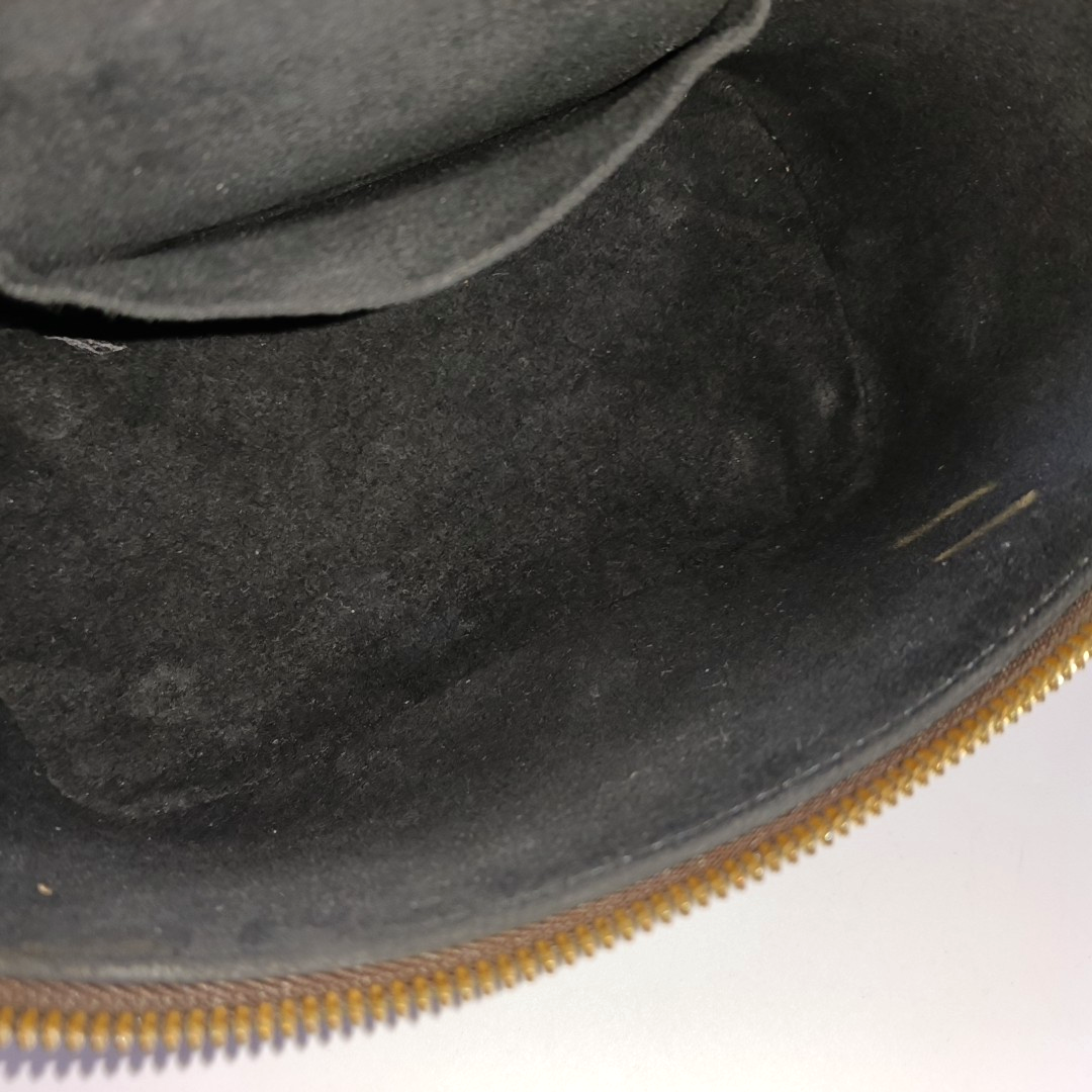 LOUIS VUITTON VANITY CHAIN POUCH Small Brown Coated Canvas Monogram Vernis Cosmetic Bag Shoulder Bag Crossbody Bag Handbag Gold Hardware Removable Shoulder Strap-(SKU)-955510928