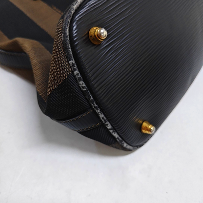 FENDI Brown Canvas Handbag Golden hardware-(SKU)-948418189