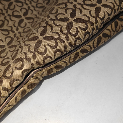 LOEWE Khaki Canvas Monogram Jacquard Single Shoulder Bag Golden hardware-(SKU)-14484696