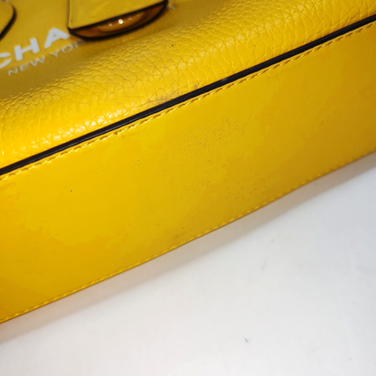 MICHAEL KORS Tote bag Small size Yellow Leather Printed Crossbody Handbag Single Shoulder Bag Golden hardware Removable shoulder strap-(SKU)-936597171