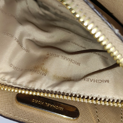 MICHAEL KORS Mercer Medium size Dark Blue Cowhide Embossed Single Shoulder Bag Handbag Crossbody Bag Golden hardware Removable shoulder strap-(SKU)-940019872