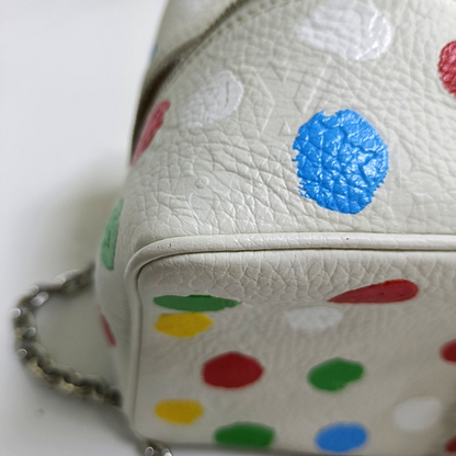 LOUIS VUITTON SQUARE White Calf Leather Printed Crossbody Shoulder Bag-(SKU)-951032831
