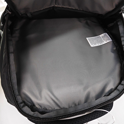 THE NORTH FACE Black Fabric Woven Backpack Tote Black hardware-(SKU)-949749313