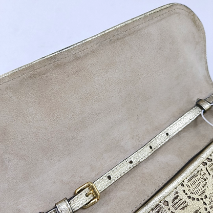 BURBERRY Champagne Leather Shoulder Bag Crossbody Golden hardware Removable shoulder strap-(SKU)-950089818