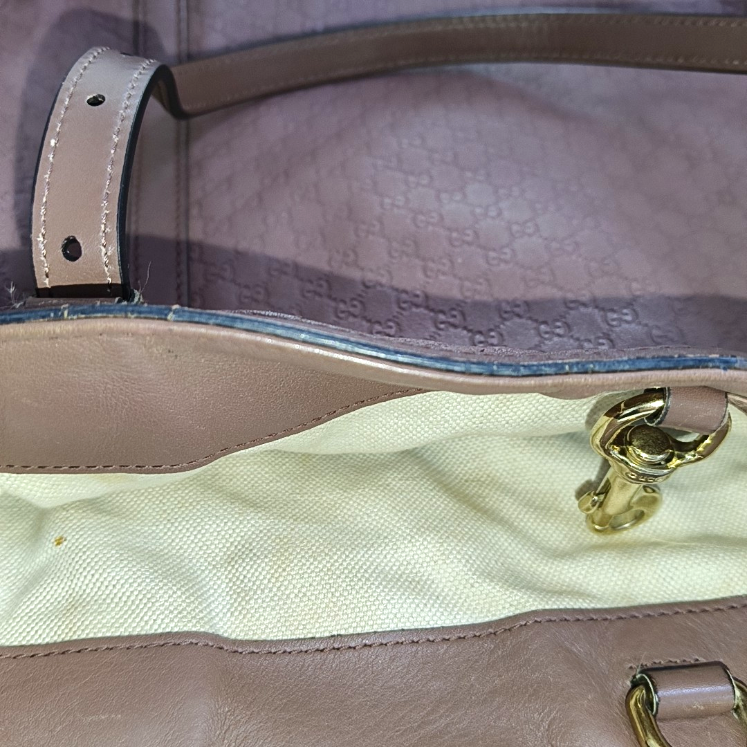 GUCCI Microguccissima Beige Cowhide Monogram Jacquard Shoulder Bag Crossbody Bag Golden hardware-(SKU)-958831820