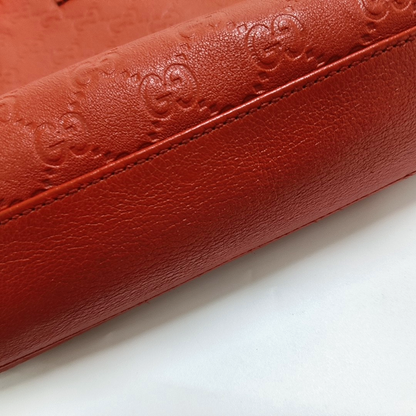 GUCCI GG Imprime Red leather monogram embossed crossbody shoulder tote handbag Golden hardware-(SKU)-954939048