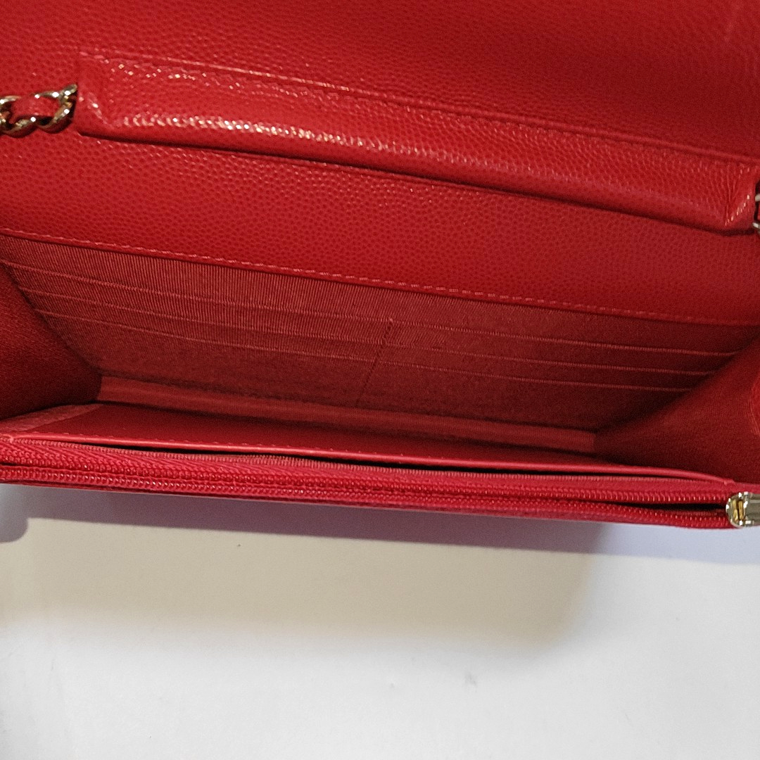 CHANEL WOC Orange Calfskin Quilted Crossbody Shoulder Bag Golden Hardware 28 Flap-(SKU)-957247135