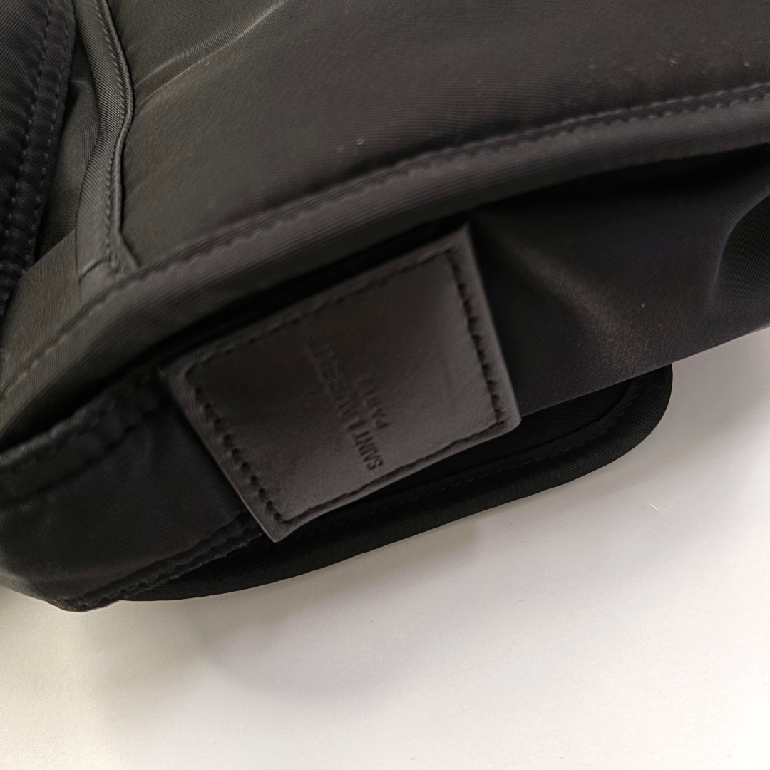 YSL NIKI Small Black Nylon Crossbody Bag with Black Hardware-(SKU)-956526732