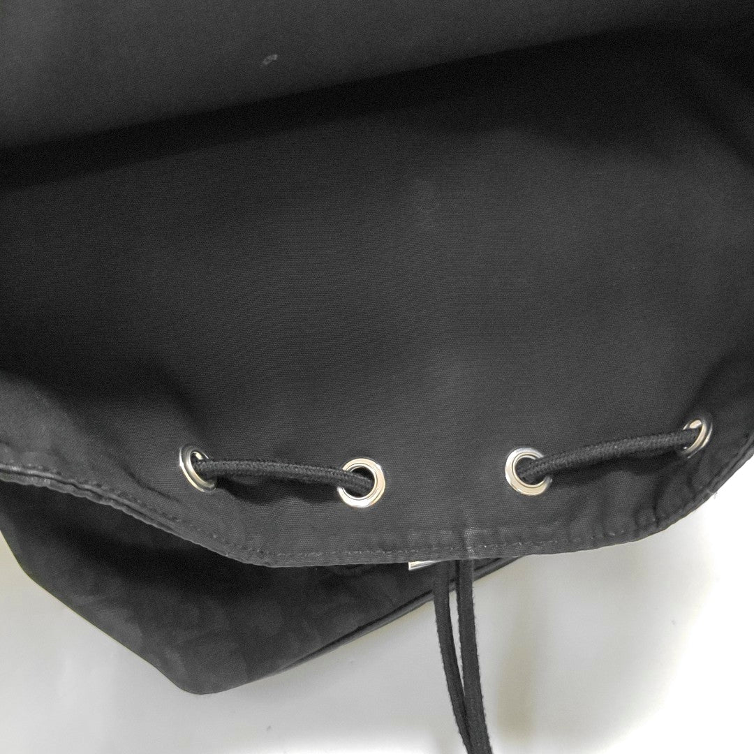 DIOR Motion Black Canvas Monogram Jacquard Backpack Silver Hardware-(SKU)-969019512