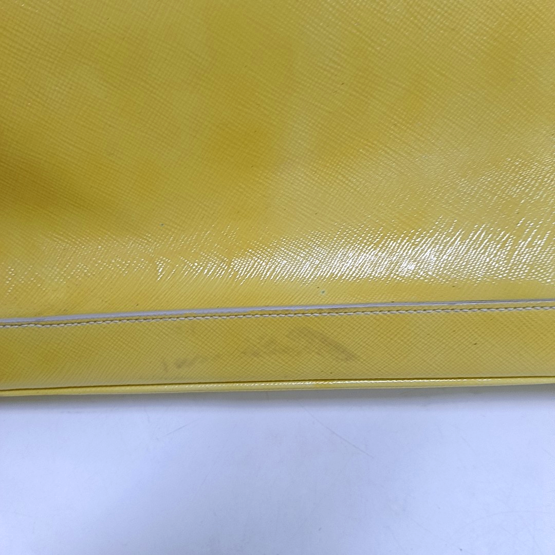 PRADA Promenade Yellow Cowhide Logo Monogram Crossbody Tote Bag Golden hardware Removable shoulder strap-(SKU)-959047479