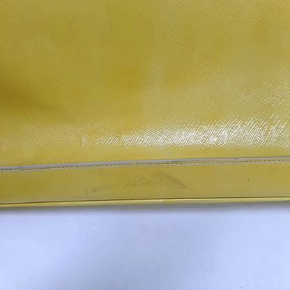 PRADA Promenade Yellow Cowhide Logo Monogram Crossbody Tote Bag Golden hardware Removable shoulder strap-(SKU)-959047479