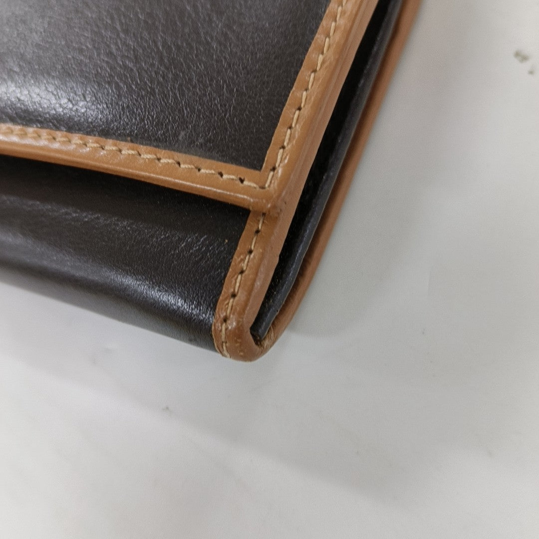 CELINE Brown Cowhide Wallet Golden hardware-(SKU)-12173292