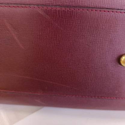 Cartier Tote bag Burgundy Cowhide Studs Shoulder Bag Handbag Golden hardware-(SKU)-12225119