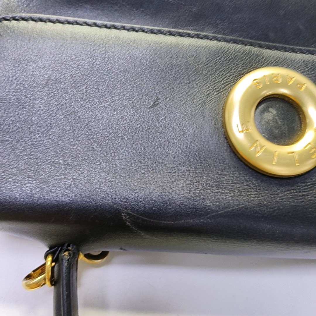 CELINE Tote bag Black Cowhide Single Shoulder Bag Tote Bag Golden hardware Removable shoulder strap-(SKU)-944455905