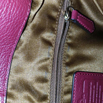 COACH PHOEBE MADISON Red Cowhide Handbag Shoulder Bag Golden hardware-(SKU)-943925005