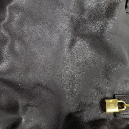 LOEWE Dark Purple Cowhide Single Shoulder Bag, Handbag Golden hardware Removable shoulder strap-(SKU)-13379817