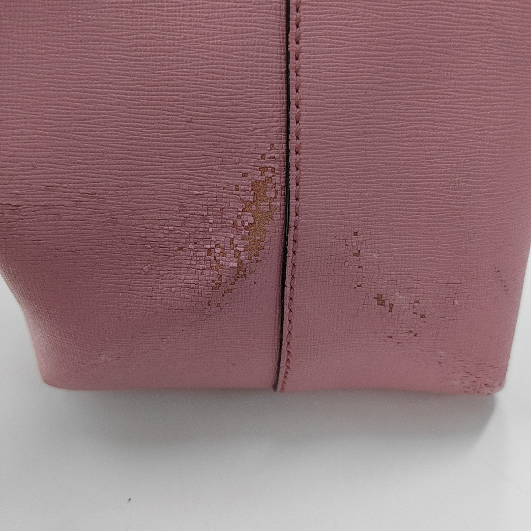 FENDI Monster Medium size Pink Cowhide Monster Single Shoulder Bag Tote Silver Hardware-(SKU)-13447646