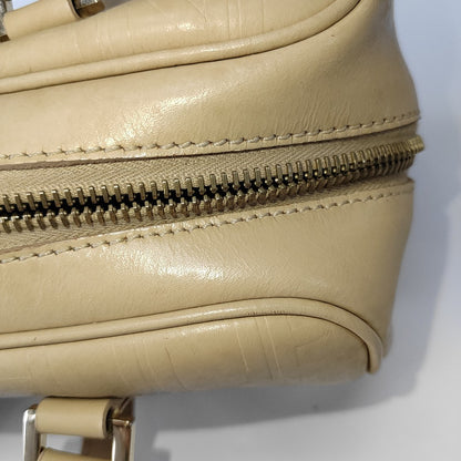 CELINE Beige Leather Embossed Handbag Golden hardware-(SKU)-14139543