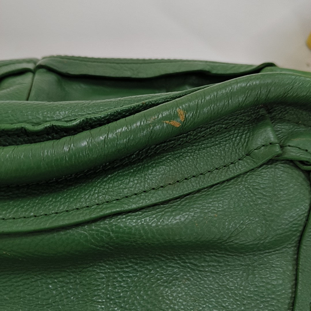 Chloé Paraty Medium size Green Leather Single Shoulder Bag Golden hardware Removable shoulder strap-(SKU)-14336695