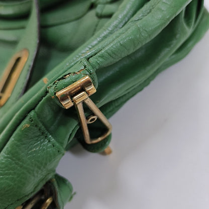 Chloé Paraty Medium size Green Leather Single Shoulder Bag Golden hardware Removable shoulder strap-(SKU)-14336695