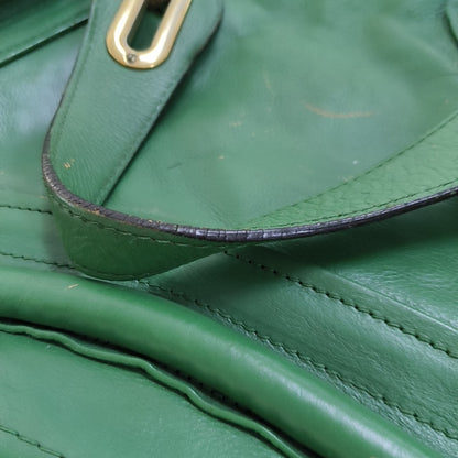 Chloé Paraty Medium size Green Leather Single Shoulder Bag Golden hardware Removable shoulder strap-(SKU)-14336695