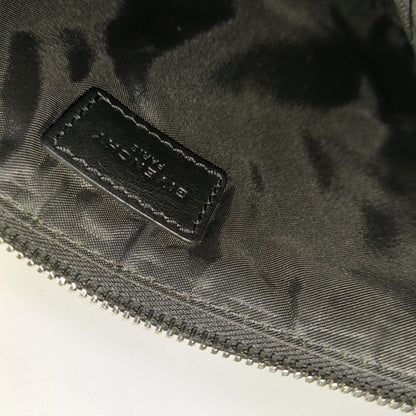 GIVENCHY Black Leather Printed Embossed Clutch Silver Hardware-(SKU)-14453406