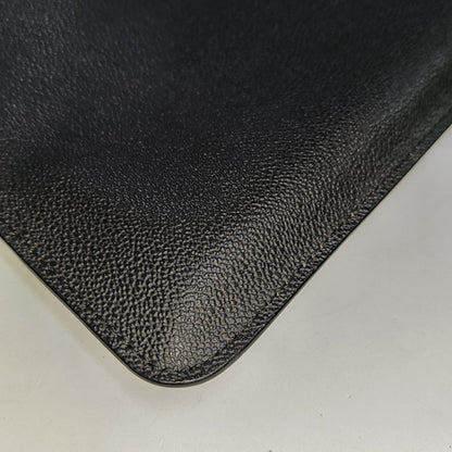 GIVENCHY Black Leather Printed Embossed Clutch Silver Hardware-(SKU)-14453406