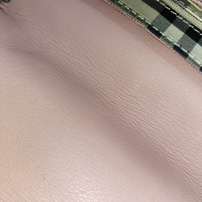 BURBERRY Pink Leather Embossed Single Shoulder Bag Tote Bag Silver Hardware-(SKU)-948600547