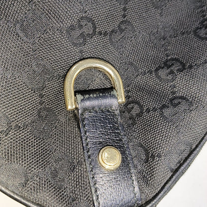 GUCCI Abbey Black canvas monogram jacquard shoulder tote Golden hardware-(SKU)-929825817