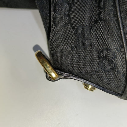 GUCCI Abbey Black canvas monogram jacquard shoulder tote Golden hardware-(SKU)-929825817