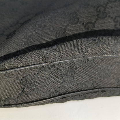 GUCCI Abbey Black canvas monogram jacquard shoulder tote Golden hardware-(SKU)-929825817