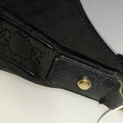 GUCCI Abbey Black canvas monogram jacquard shoulder tote Golden hardware-(SKU)-929825817