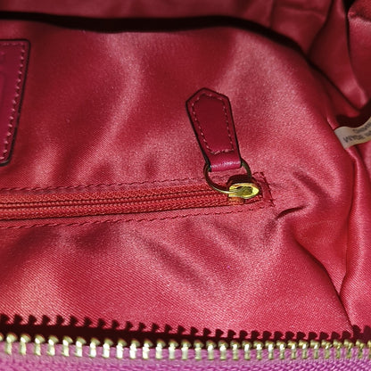 COACH Hot Pink Leather Shoulder, Handbag, and Crossbody Bag Golden hardware-(SKU)-930591818