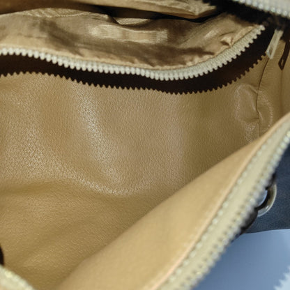 CELINE MACADAM BOSTON Brown Coated Canvas Monogrammed Single Shoulder Bag Golden hardware-(SKU)-933287333
