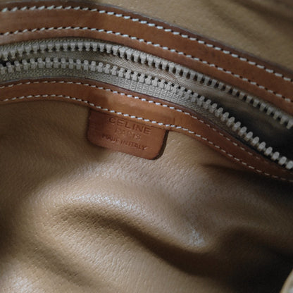 CELINE MACADAM BOSTON Brown Coated Canvas Monogrammed Single Shoulder Bag Golden hardware-(SKU)-933287333