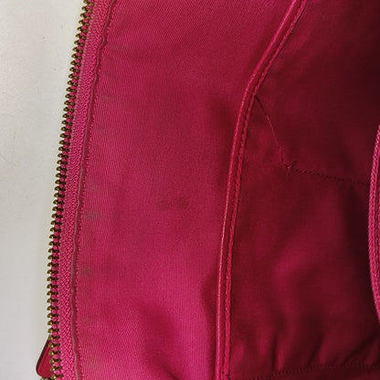 COACH CHARLIE CARRYALL Fuchsia Cowhide Carriage Shoulder Bag Handbag Golden hardware-(SKU)-939765439