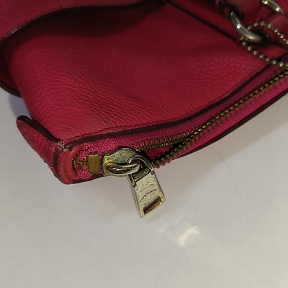 COACH CHARLIE CARRYALL Fuchsia Cowhide Carriage Shoulder Bag Handbag Golden hardware-(SKU)-939765439