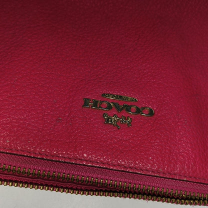 COACH CHARLIE CARRYALL Fuchsia Cowhide Carriage Shoulder Bag Handbag Golden hardware-(SKU)-939765439