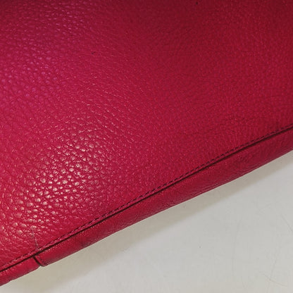 COACH CHARLIE CARRYALL Fuchsia Cowhide Carriage Shoulder Bag Handbag Golden hardware-(SKU)-939765439