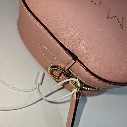 STELLA McCARTNEY Camera Bag Pink Leather Openwork Single Shoulder Bag Golden hardware Removable shoulder strap-(SKU)-940252440