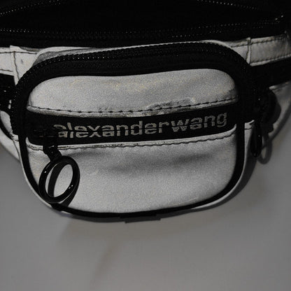 Alexander Wang Attica 浅灰色尼龙腰包腰包/胸包 Black hardware-(SKU)-940440192