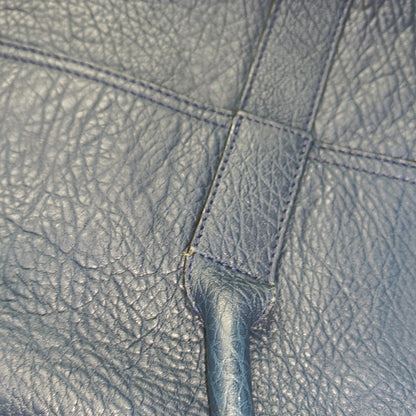 Mulberry Bayswater  Large size Dark Blue Cowhide Handbag Single Shoulder Bag Golden hardware-(SKU)-940347646