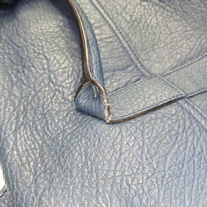 Mulberry Bayswater  Large size Dark Blue Cowhide Handbag Single Shoulder Bag Golden hardware-(SKU)-940347646
